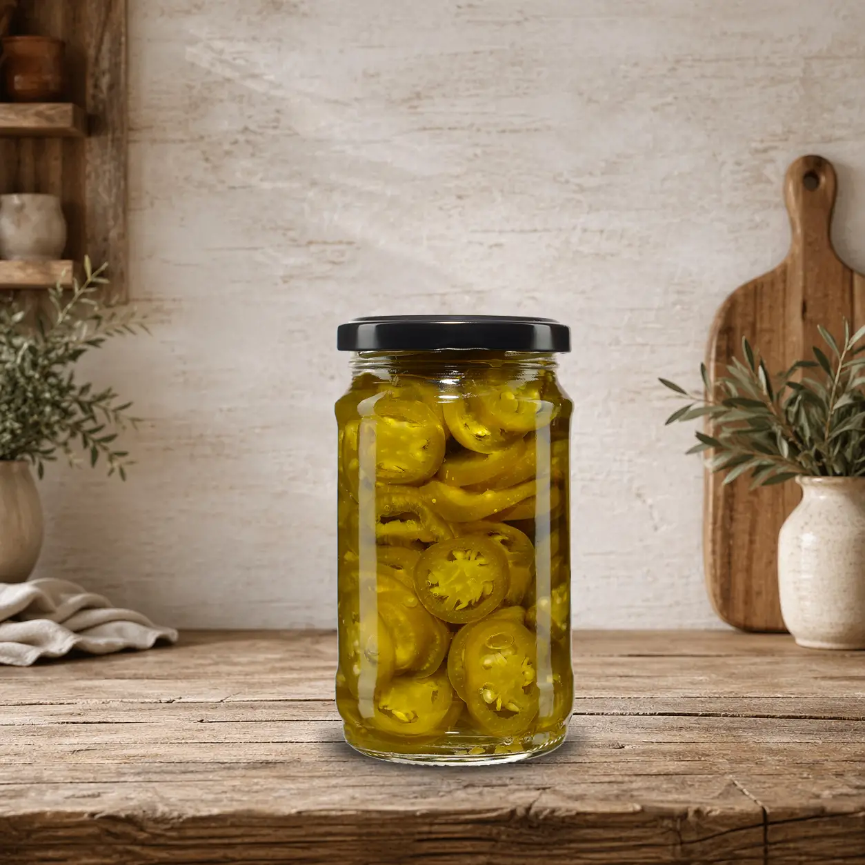 Jalapeños in Scheiben