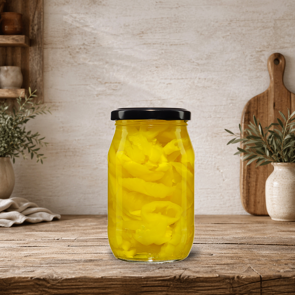Pepperoncini in Scheiben