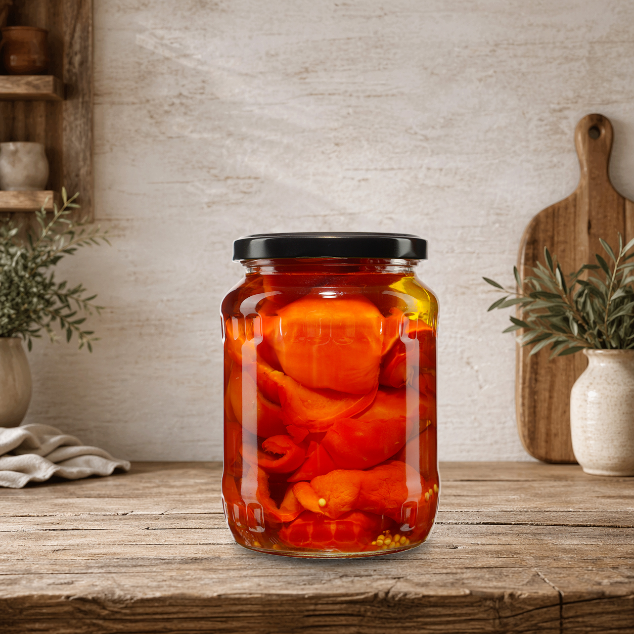Tomatenpaprika in Salzlake